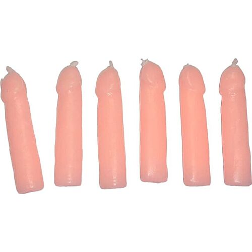 Candles Diablo Picante 6 Penis-Shaped Candles for Parties