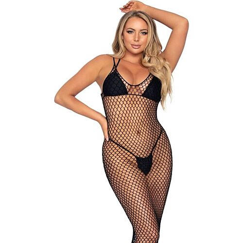 Woven Twist Net Maxi Dress by Leg Avenue