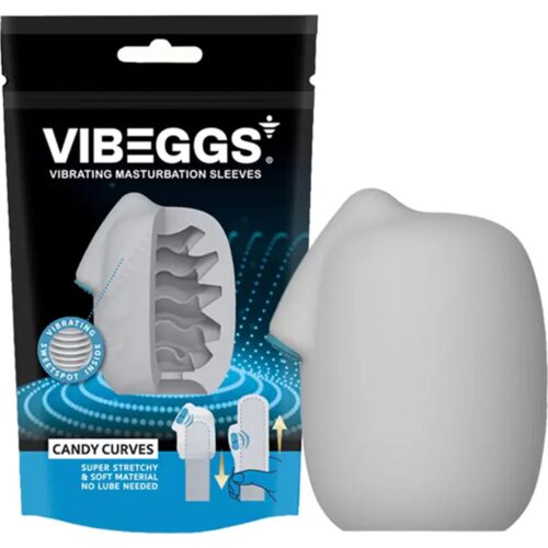 Masturbator Sleeve Vibeggs Candy Curves with Vibration Mode