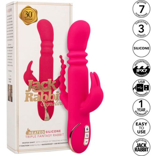Rabbit Vibrator CALEXOTICS Jack Fantasy with Heated Shaft