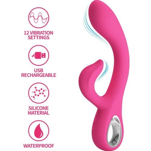 Rabbit Vibrator Pretty Love Fritz with 12 Vibrations
