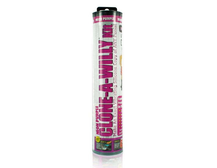 Clone a willy clona tu pene neon lila con vibrador