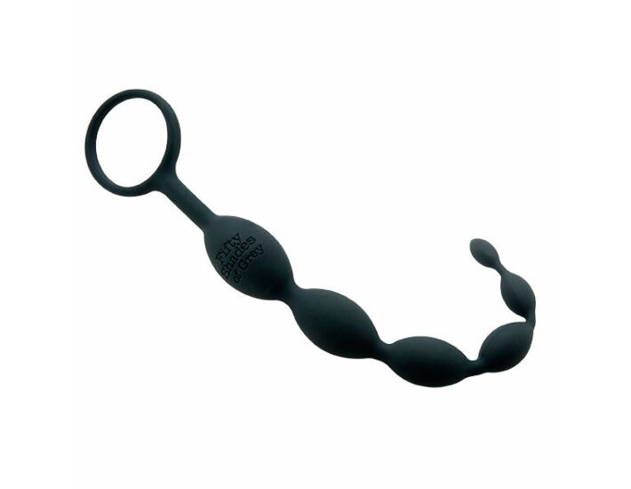Fifty shades of gray anal beads
