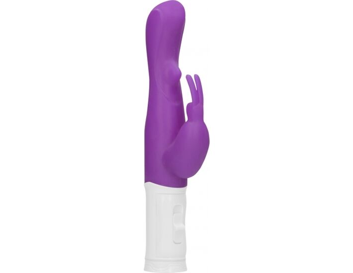 Vibrador rampante conejito con rotación - morado