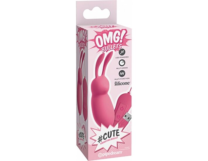 Omg! bullets - bala vibradora conejito, rosa