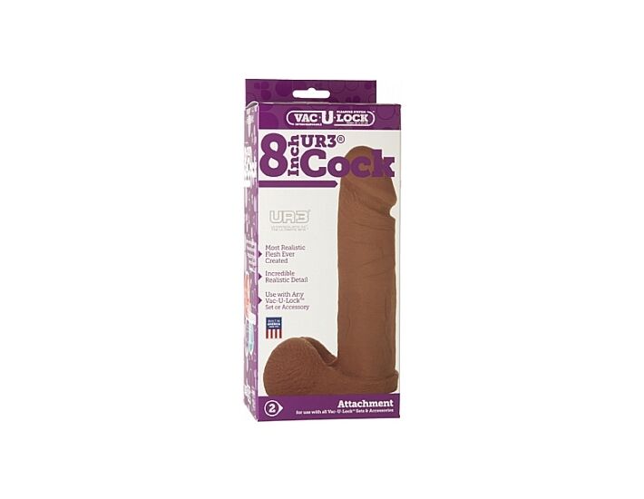 Vac-u-lock realstico penis ur3 20 cm Brown Dark