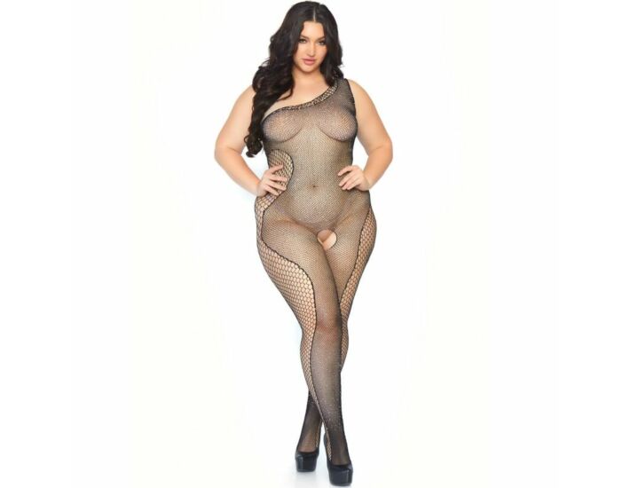 Leg avenue bodystocking con abertura 1x-2x