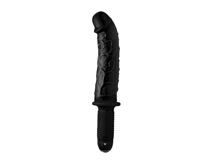 The curved dicktator 13  plug vibrador de silicona negro