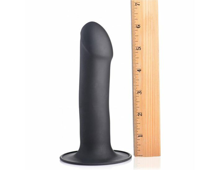 Flexible silicone dildos - black