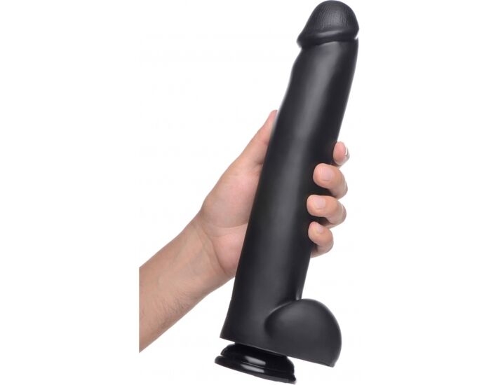 The master penis with suction base 32cm - black