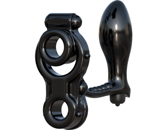 Ironman penis ring with black plug