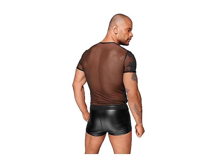 Camiseta pvc con transparencias - negro