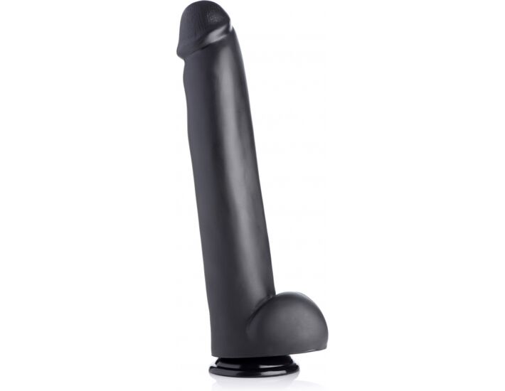 The master penis with suction base 32cm - black