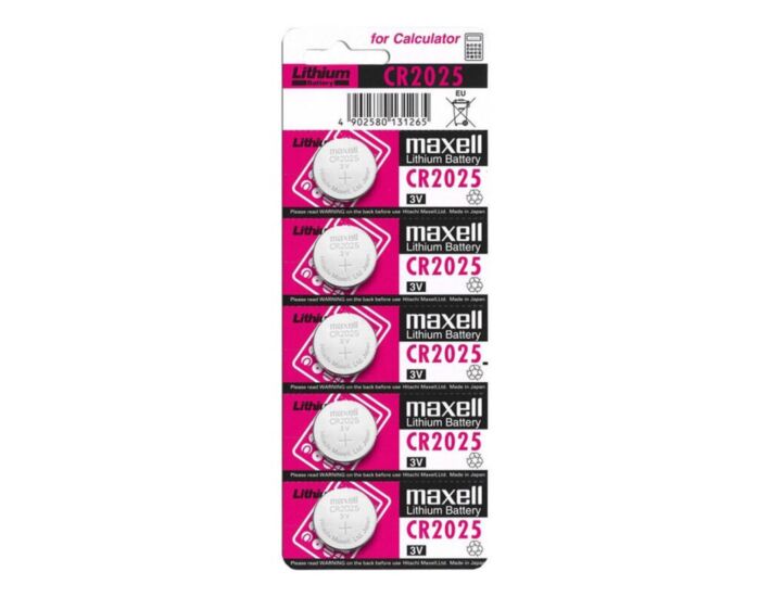 Maxell CR2025 3V Batteries - Pack of 5