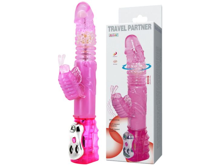 Pink Traveler Rotating Bunny Vibrator