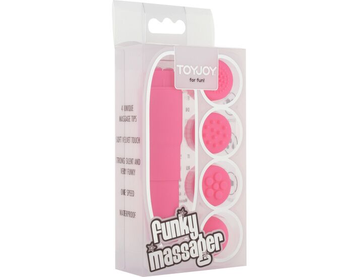 Stimulator with pink interchangeable heads