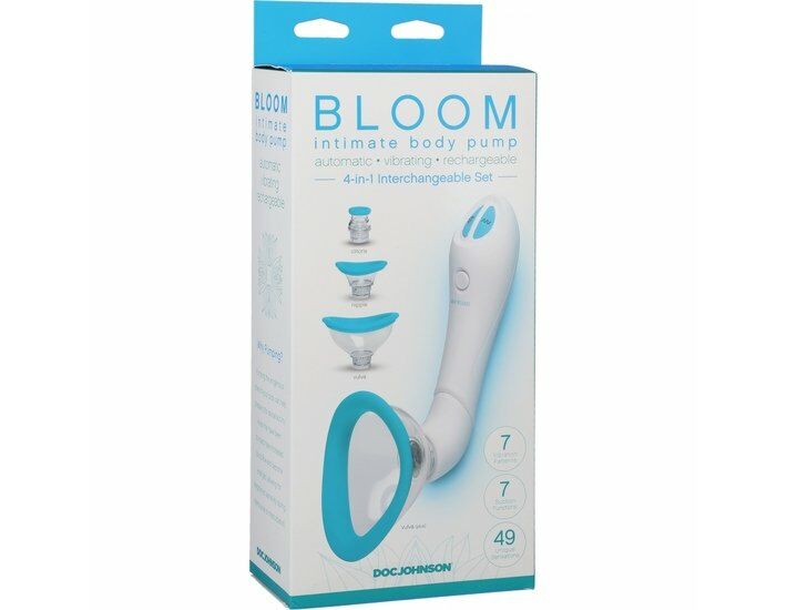 Bloom - Clit &amp; Nipple Suction Cup / Turquoise, White