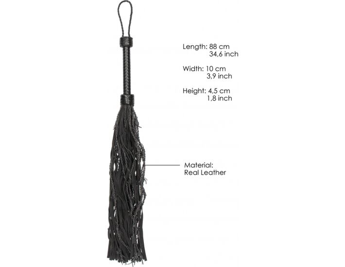 Azotador suede flogger negro