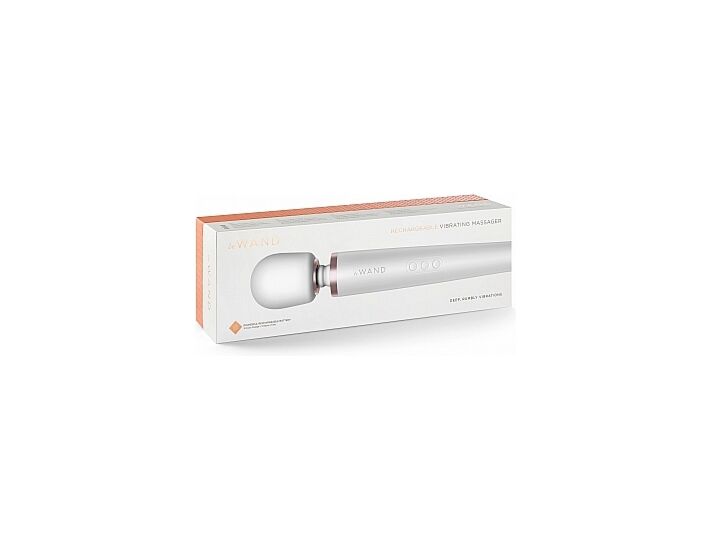 Le wand - masajeador recargable - blanco perla
