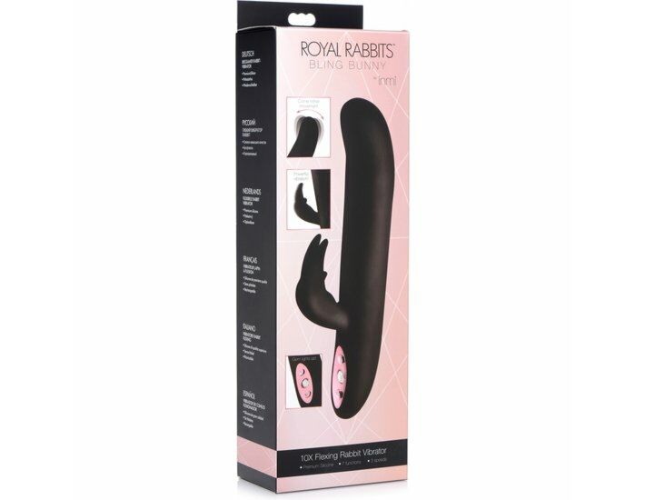 Vibrador 10x flexing rabbit vibrator - black
