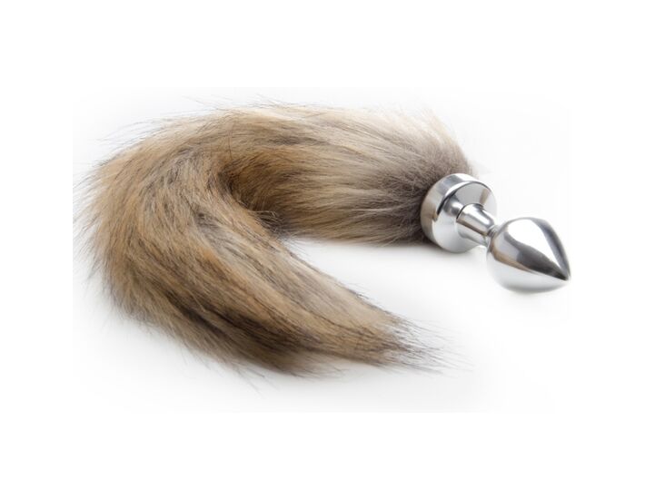Ouch anal plug foxtail silver 75cm