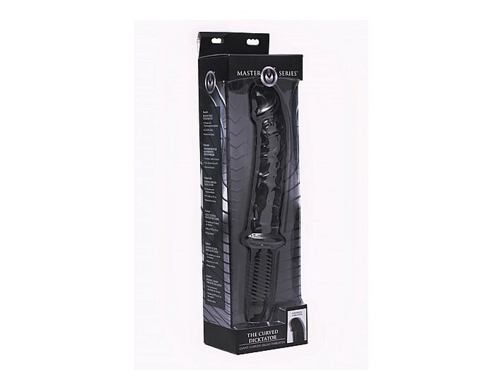 The curved dicktator 13  plug vibrador de silicona negro