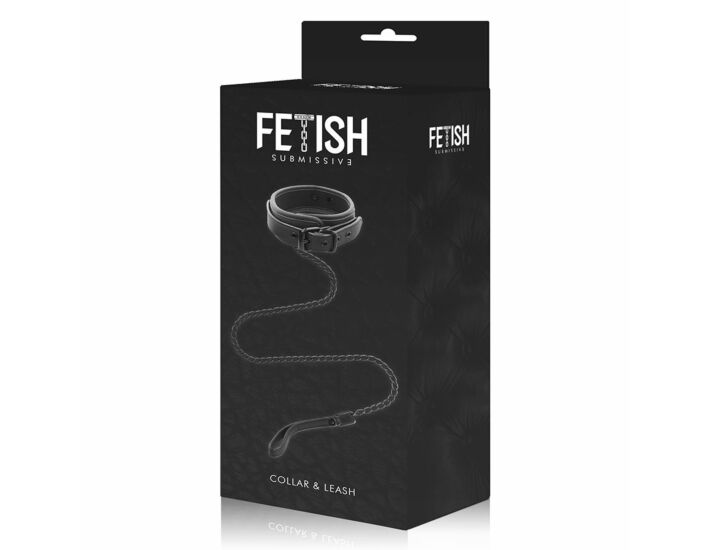 Fetish submissive collar con cadena