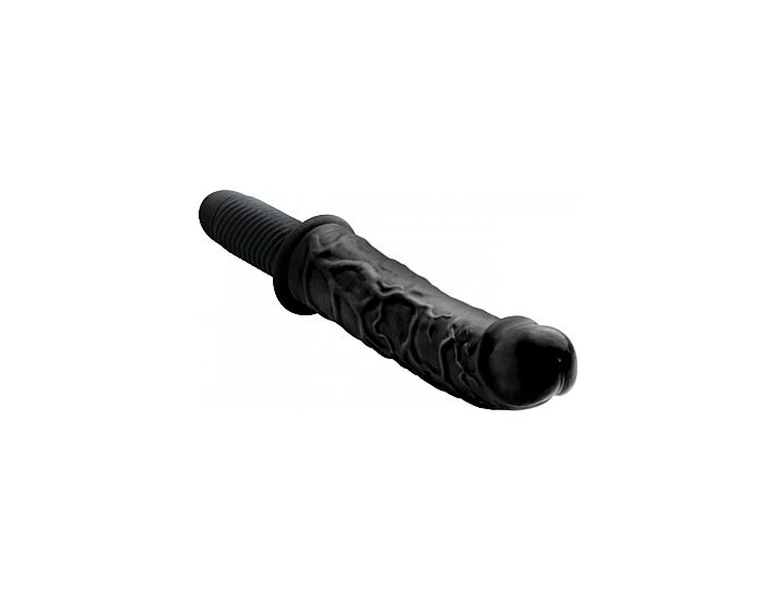 The curved dicktator 13  plug vibrador de silicona negro
