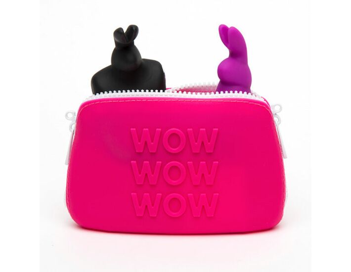 HAPPY RABBIT BOLSA TRANSPORTE DE SILICONA PEQUEÃ‘A ROSA