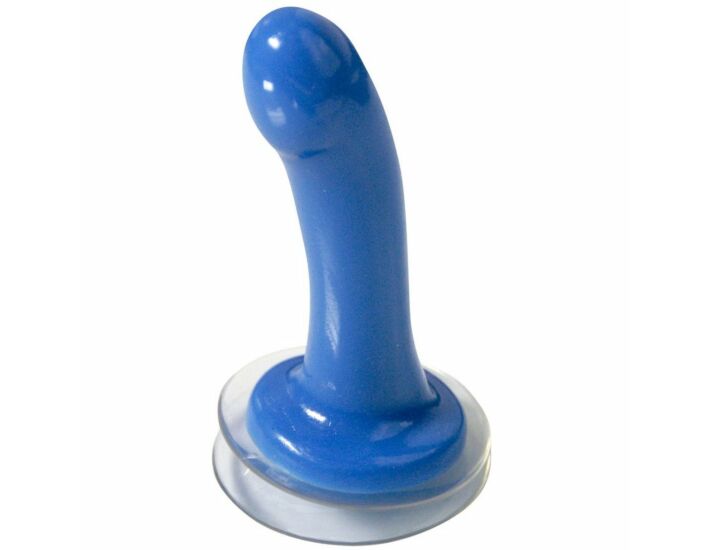 Sex in the shower blue dildo with suction cup