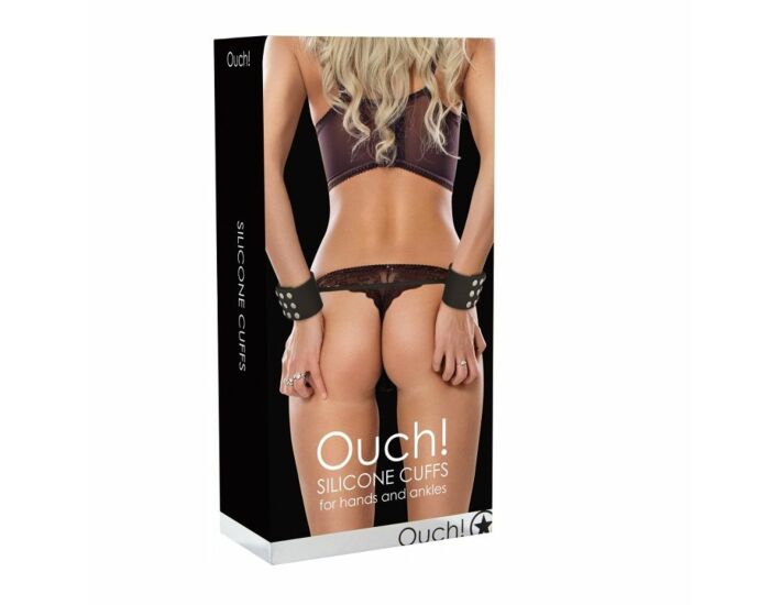 Handcuffs black silicone ouch