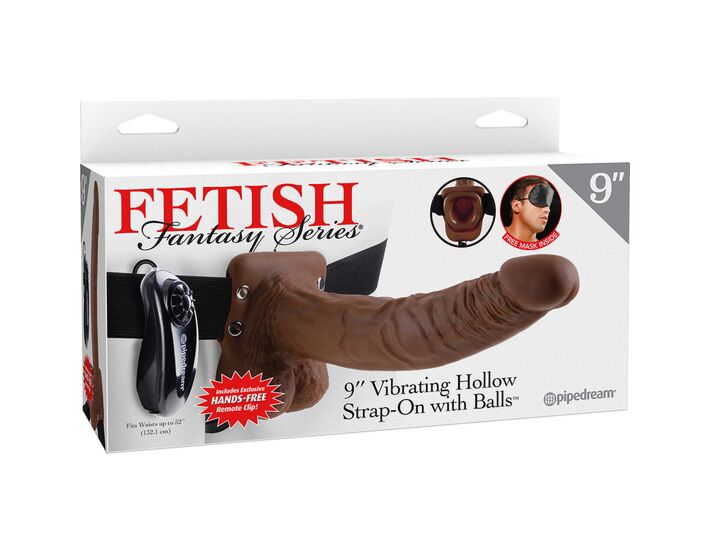 Realstico penis vibrator with 24 cm Brown Dark arns