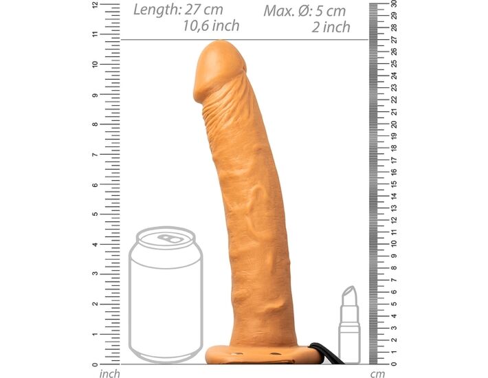 Realrock Hollow Vibrating Strap-On without Balls 10''/24.5 cm
