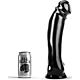 ALL BLACK 33cm Straight PVC Dildo