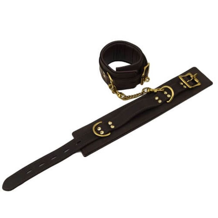 Bound Nubuck Leather Ankle Restraints Adjustable Design Bound Nubuck Leather Ankle Restraints Adjustable Design