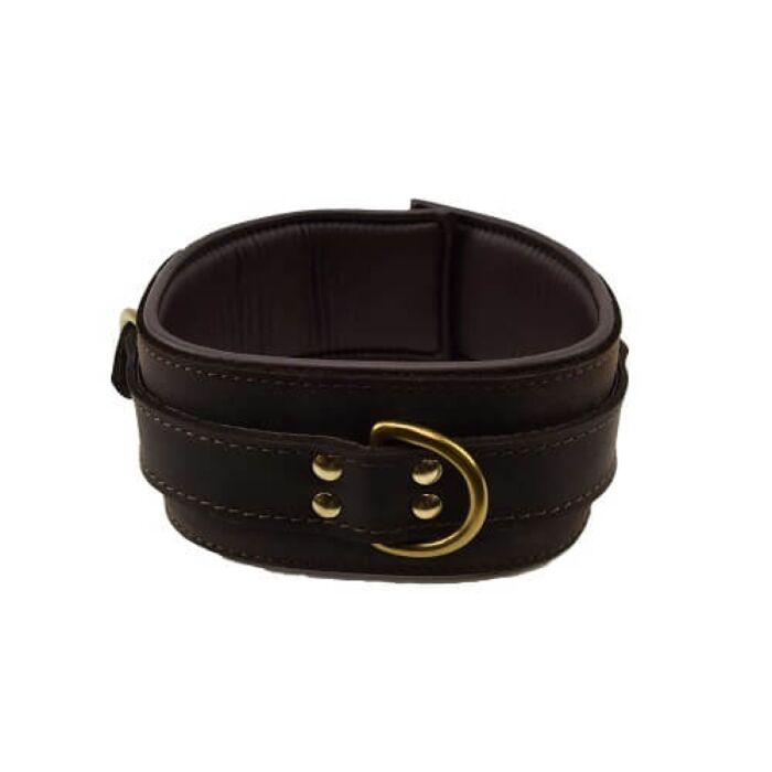 Bound Nubuck Leather Collar Adjustable Restraint Bound Nubuck Leather Collar Adjustable Restraint