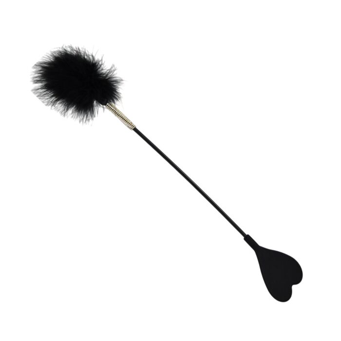 Whip Bound to Please Heart Shaped Crop with Feather Tickler Whip Bound to Please Heart Shaped Crop with Feather Tickler
