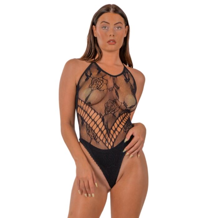 Bodysuit Lace by LJ Floral Halter Bodysuit Lace by LJ Floral Halter