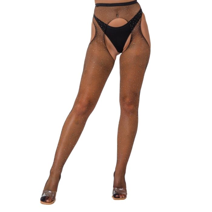 Hosiery Lace Rhinestone Fishnet Crotchless Pantyhose Hosiery Lace Rhinestone Fishnet Crotchless Pantyhose
