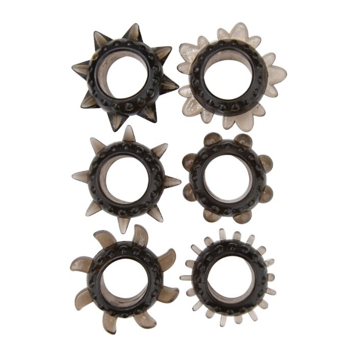 Cock Ring Set Loving Joy 6 Pack with Versatile Styles Cock Ring Set Loving Joy 6 Pack with Versatile Styles
