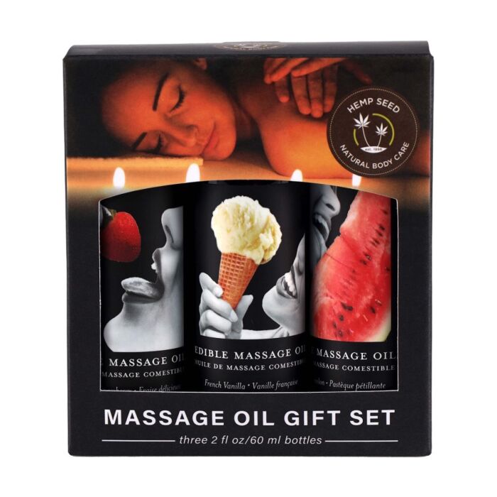 Massage Oil Gift Set Earthly Body with Edible Flavours Massage Oil Gift Set Earthly Body with Edible Flavours