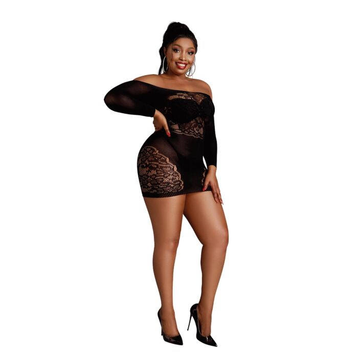 Sexy Lingerie Moonlight Off the Shoulder Mini Dress Plus Size Sexy Lingerie Moonlight Off the Shoulder Mini Dress Plus Size