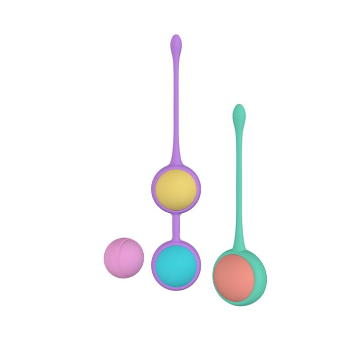 Kegel Training Balls Party Color BOLY with 4 Weights Kegel Training Balls Party Color BOLY with 4 Weights