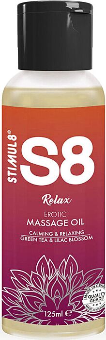 STIMUL8 S8 Relax Green Tea Massage Oil 125ml
