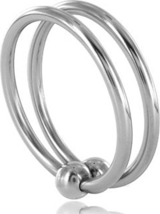 Cockring Metal Hard Double Glans Ring 32mm Cockring Metal Hard Double Glans Ring 32mm