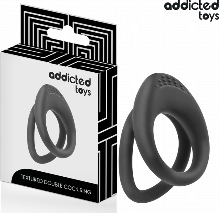 Double Textured Penis Ring Addicted Toys - Ultimate Pleasure Double Textured Penis Ring Addicted Toys - Ultimate Pleasure