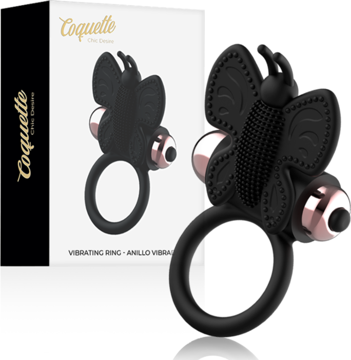 Gold Flutter Butterfly Vibrating Ring