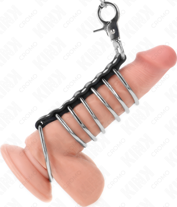 Metal Penis Ring KINK 7 Ring Set with Chain