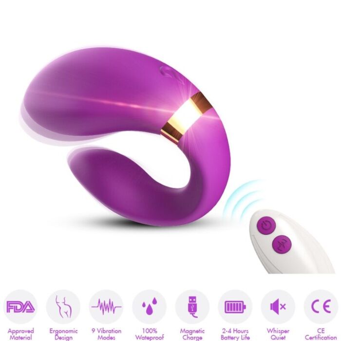 Couples Vibrator ARMONY Crescent with Remote Control Couples Vibrator ARMONY Crescent with Remote Control