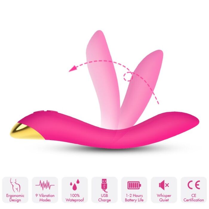 Rotating Vibrator ARMONY Flamingo with G-spot Design Rotating Vibrator ARMONY Flamingo with G-spot Design